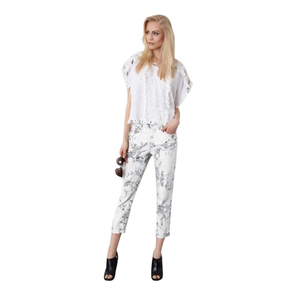 J Brand Denim - Aubrey Sonic Wash Midrise Straight Capri Jeans 26